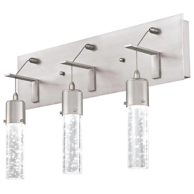 Cava Three-Light 22-Watt LED Indoor Wall Fixture, Brushed Nickel Finish - Image 5
