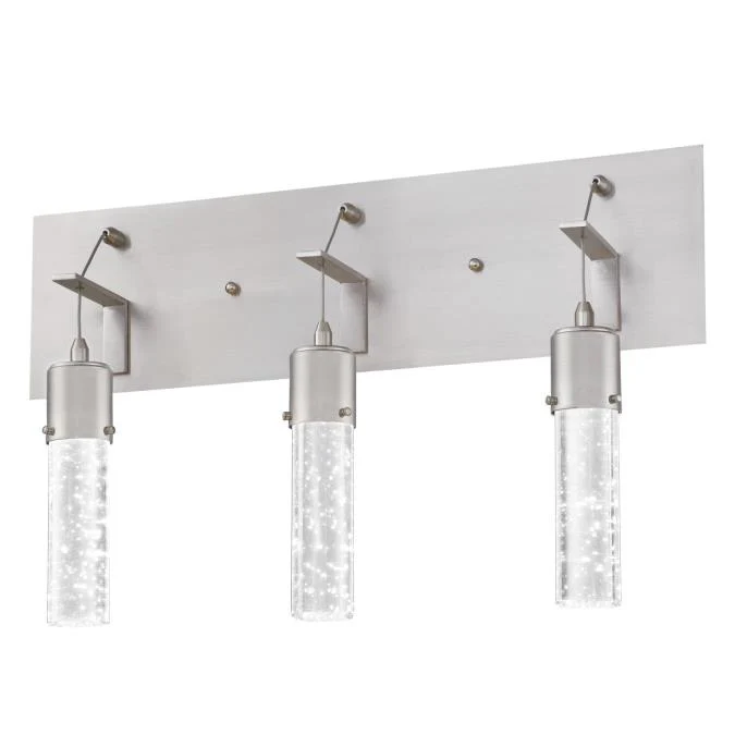Cava Three-Light 22-Watt LED Indoor Wall Fixture, Brushed Nickel Finish - Image 6