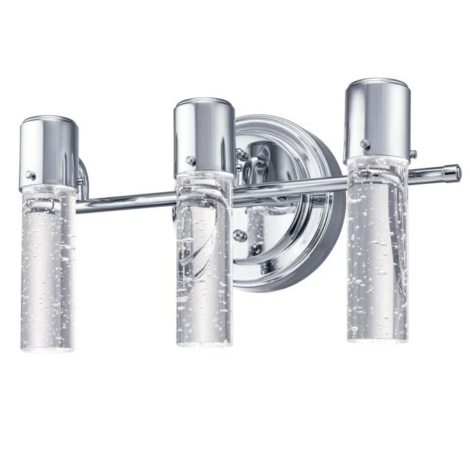 Cava Three-Light LED Indoor Wall Fixture, Chrome Finish - Image 2