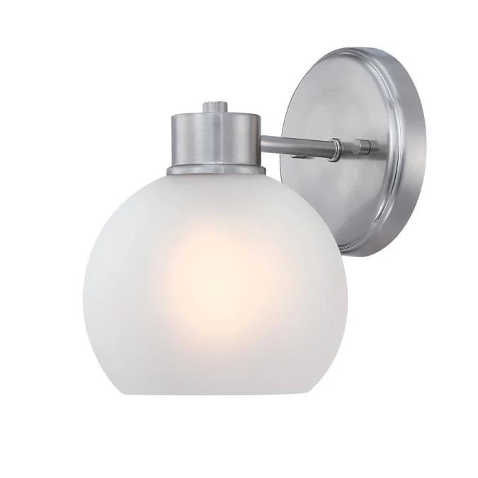 Dorney One-Light Wall Fixture, Brushed Nickel Finish