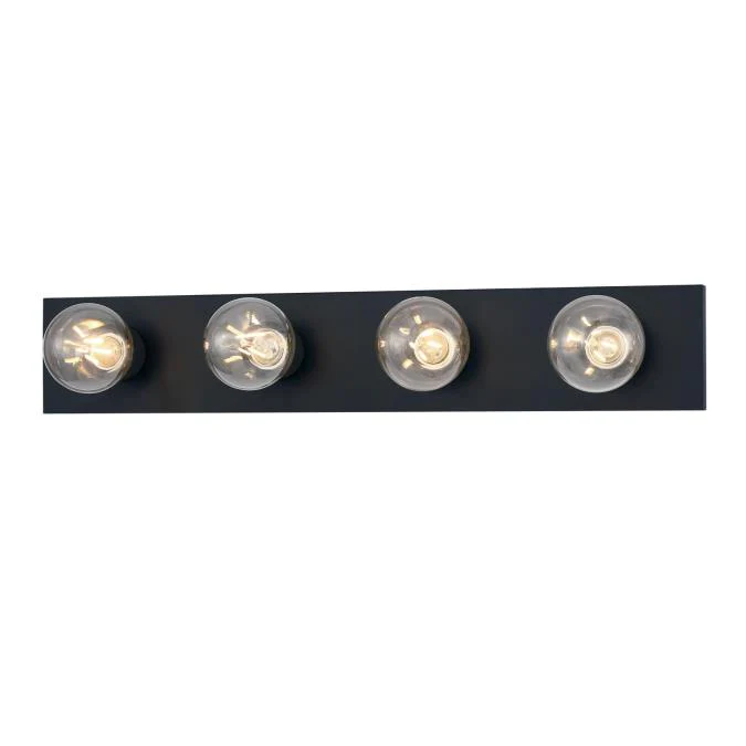 Four-Light Indoor Wall Fixture, Matte Black Finish - Image 9