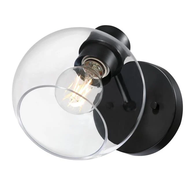 Hyson One-Light Wall Fixture, Matte Black Finish - Image 5