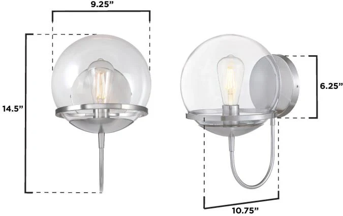 Marla One-Light Indoor Wall Fixture, Brushed Nickel Finish - Image 2