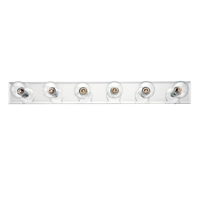 Six-Light Interior Bath Bar, Beveled Mirror