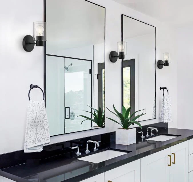 Sylvestre One-Light Indoor Wall Fixture, Matte Black Finish - Image 3