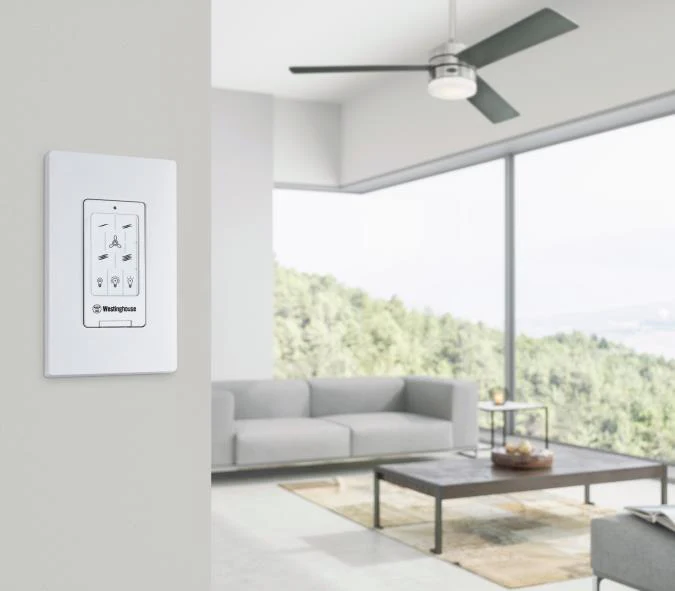 4 Speed Ceiling Fan and LED Light Wall Control - Image 4
