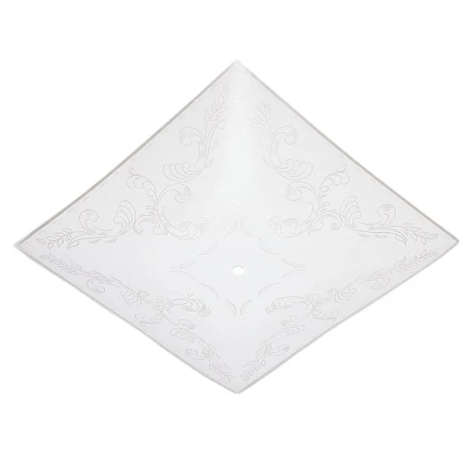 12-Inch Clear Floral Design on White Diffuser