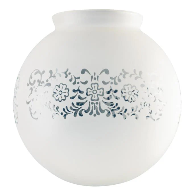 6-Inch Frosted Victorian Globe, 6-Pack