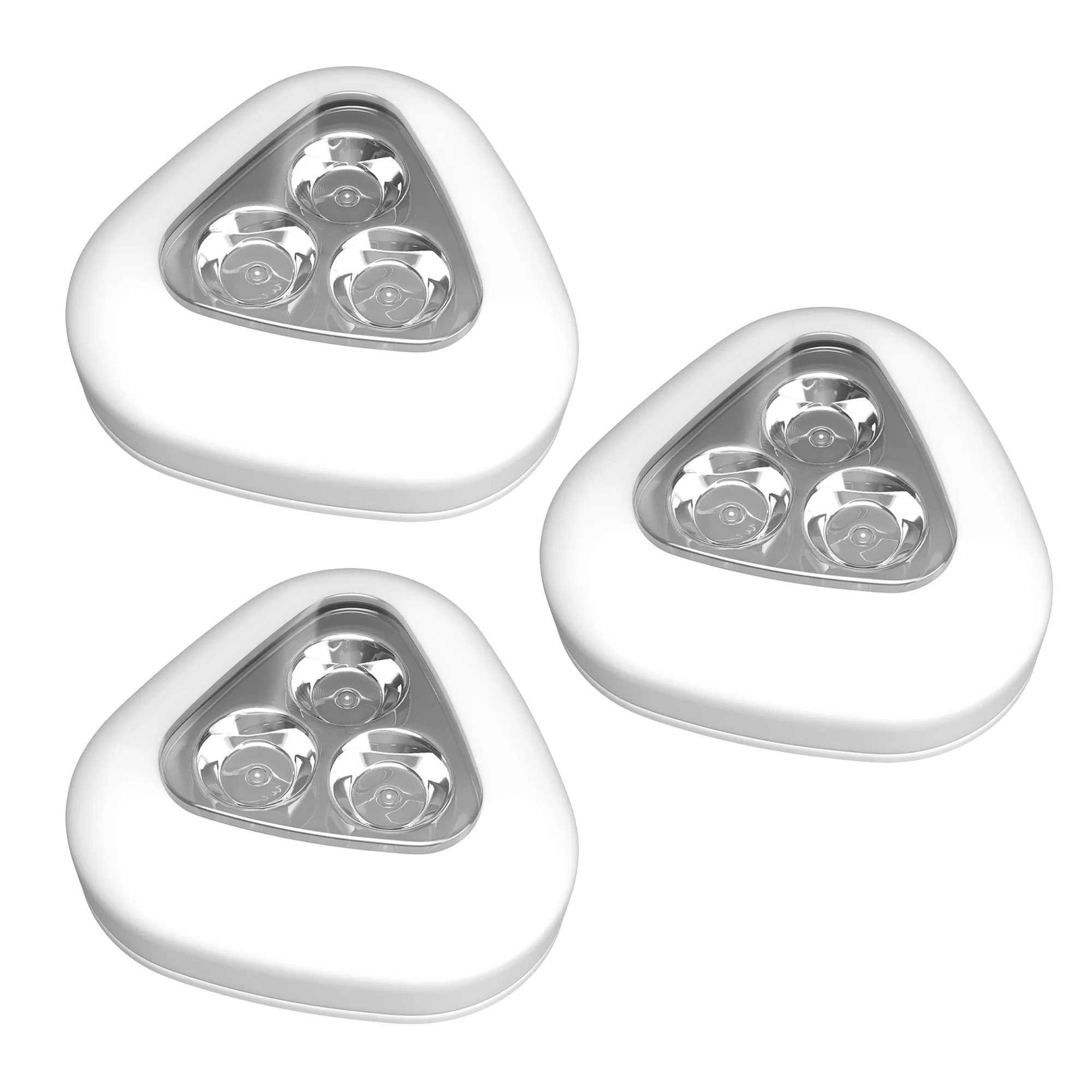 3pk Mini LED Touch Light White
