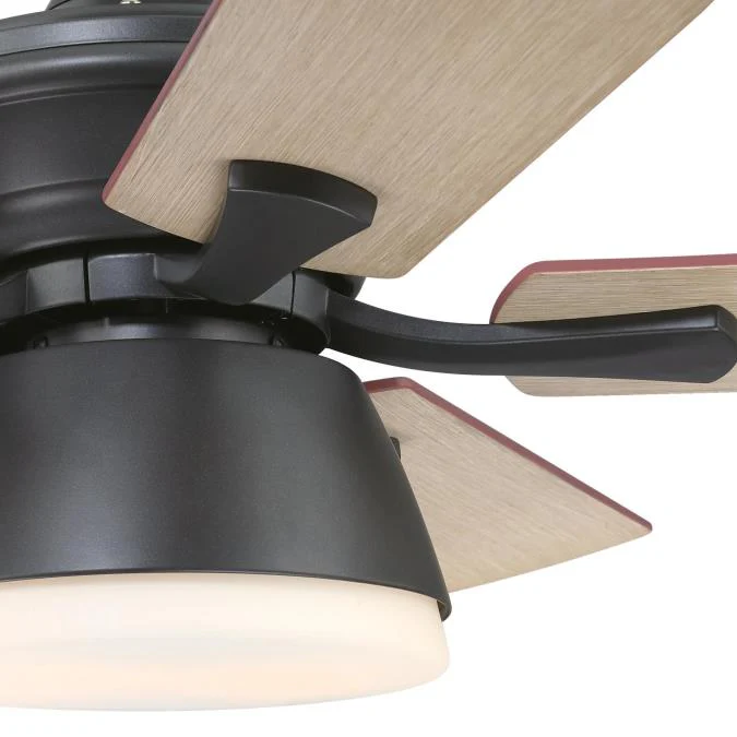 Nevada 42-Inch Indoor/Outdoor Ceiling Fan with Dimmable LED Light Fixture, Iron Finish - Image 13