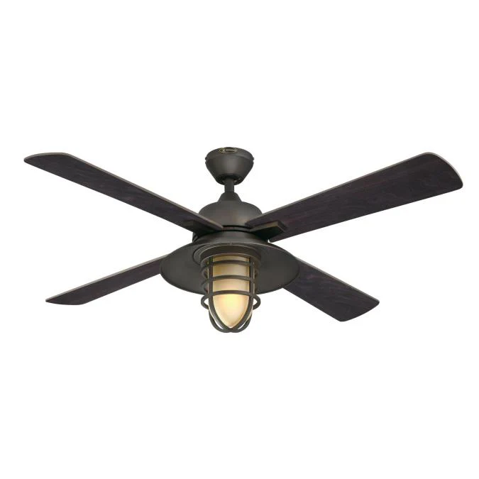 Porto 52-Inch Four-Blade Indoor Smart WiFi Ceiling Fan, Black-Bronze Finish with Dimmable LED Light Fixture, Remote Control Included - Image 4