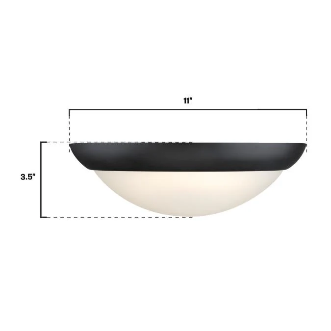 Redbank 11 inch Indoor Flush Mount Ceiling Fixture, Black-Bronze - Image 9