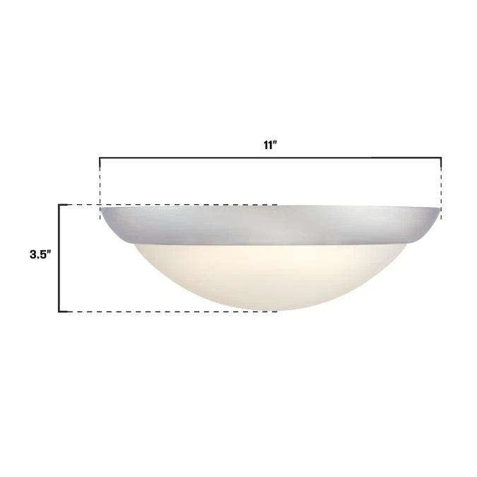 Redbank 11 inch Indoor Flush Mount Ceiling Fixture, Brushed Nickel - Image 9