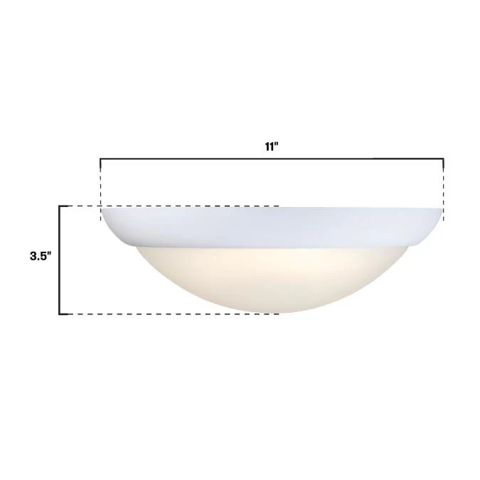 Redbank 11 inch Indoor Flush Mount Ceiling Fixture, White - Image 9