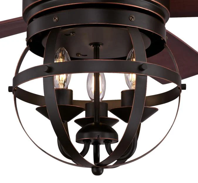 Stella Mira 52-Inch Five-Blade Indoor Ceiling Fan, Oil Rubbed Bronze Finish with Dimmable LED Light Kit - Image 6