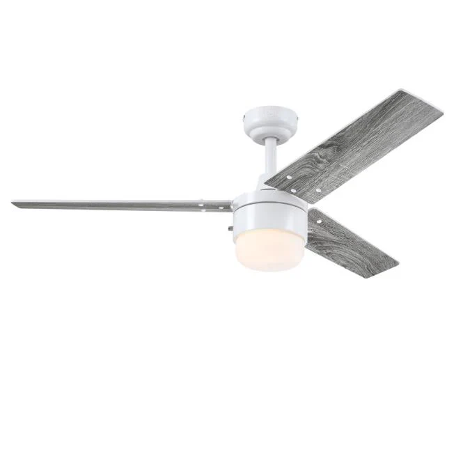 Talia 48-Inch Indoor Ceiling Fan with LED Light Fixture, Matte White - Image 2