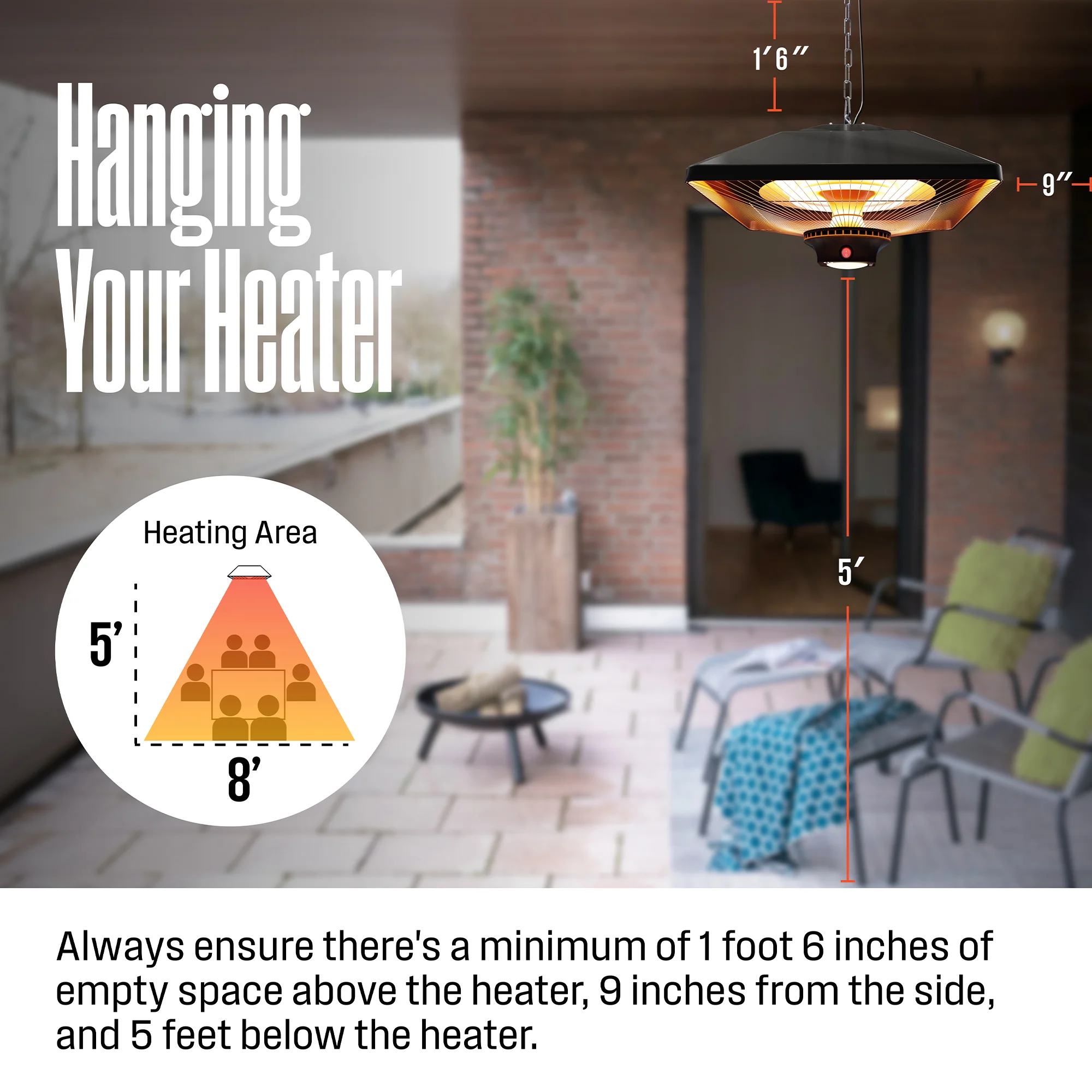 Hanging Outdoor Infrared Electric Outdoor Heater - Image 6