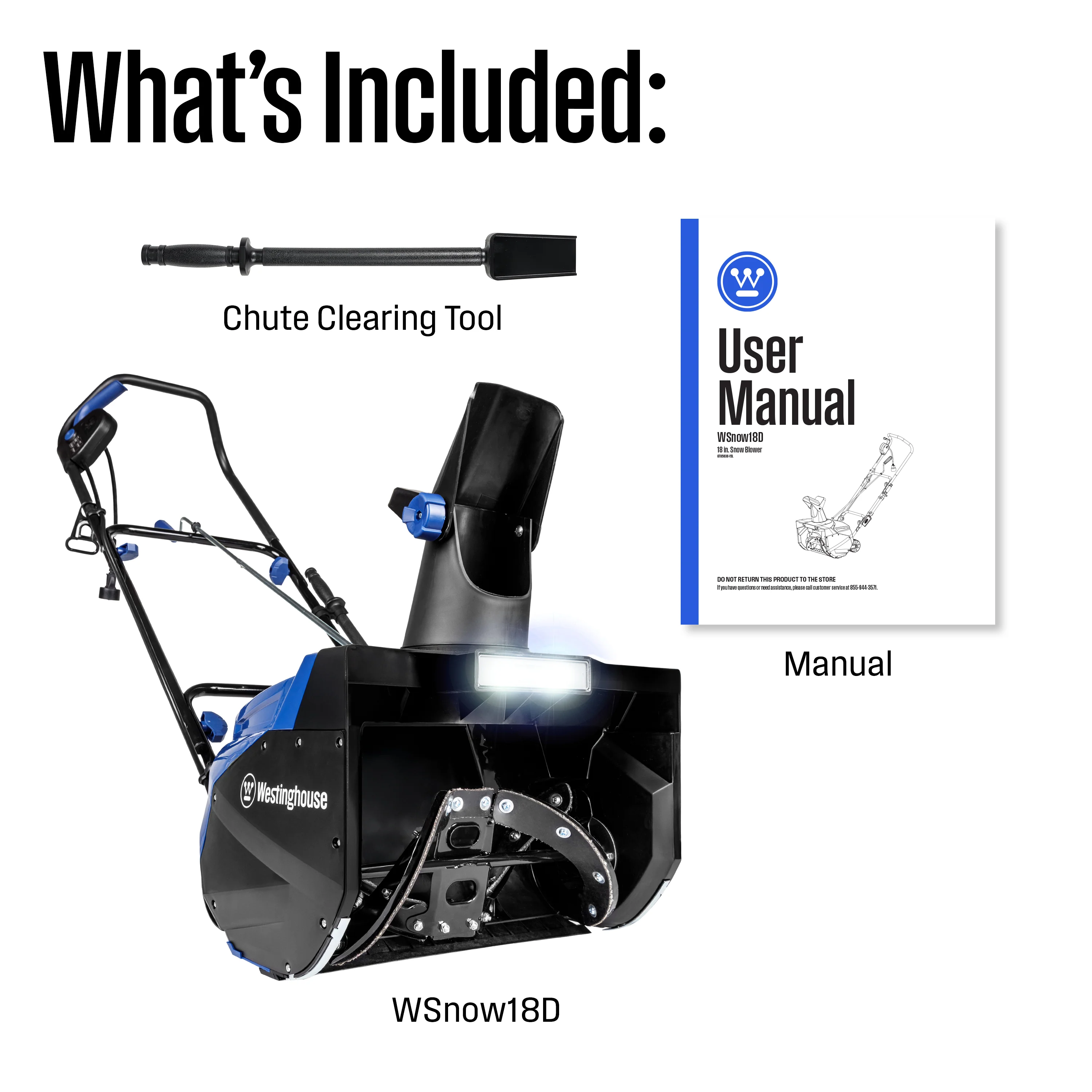 WSnow18D 18" Corded Snow Blower - Image 12