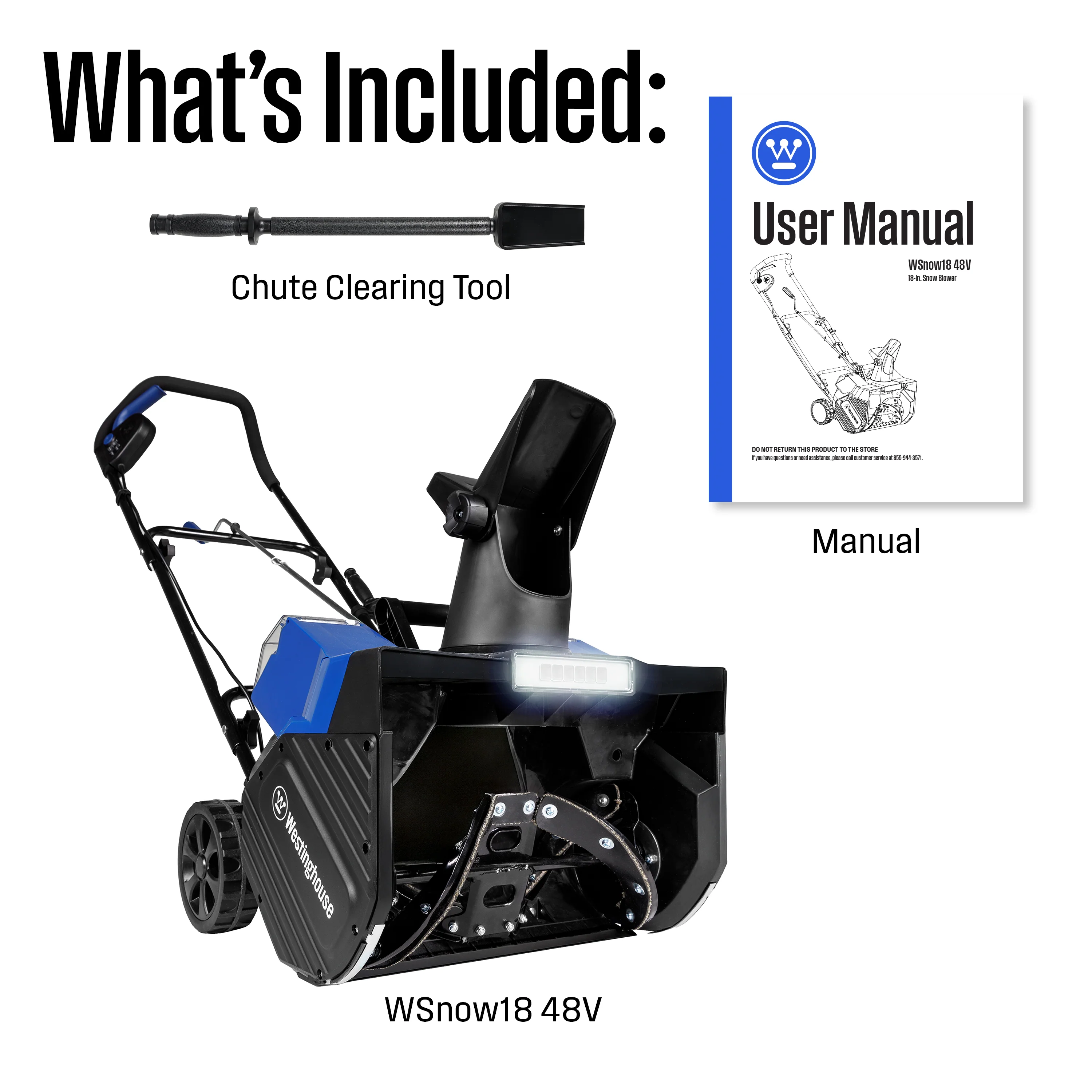 WSnow18T 18" 48V Cordless Snow Blower (Tool Only) - Image 12